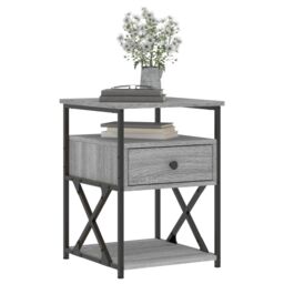 Berkfield Home Bedside Cabinets 2 pcs Grey Sonoma 40x42x55 cm Engineered Wood - Size: 40 x 42 x 55 cm - thumbnail 3