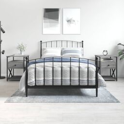 Berkfield Home Bedside Cabinets 2 pcs Grey Sonoma 40x42x55 cm Engineered Wood - Size: 40 x 42 x 55 cm - thumbnail 1
