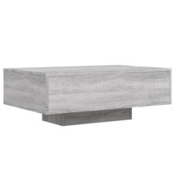 Berkfield Home Modern Coffee Table with LED Lights Grey Sonoma 85x55x31 cm - Size: 85 x 55 x 31 cm - thumbnail 1