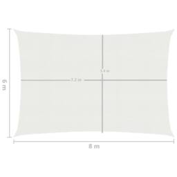 Berkfield Home Sunshade Sail 160 g/m ² White 6x8 m HDPE - thumbnail 6
