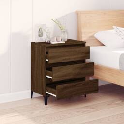 Berkfield Home Sideboard Brown Oak 60x35x70 cm Engineered Wood - Size: 60 x 35 x 70 cm - thumbnail 1