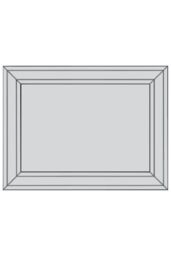 MirrorOutlet Langley All Glass Modern Bevelled Large Wall Mirror 144 x 115.5 CM in Silver - Size: 1 Pack - thumbnail 6