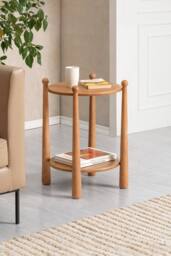 MH London Pablo Side Table Solid Wood Bedside Table for Living Room & Bedroom in Natural - thumbnail 7