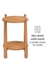 MH London Pablo Side Table Solid Wood Bedside Table for Living Room & Bedroom in Natural - thumbnail 5