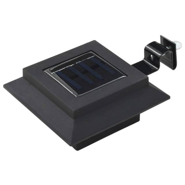 Berkfield Home Outdoor Solar Lamps 12 pcs LED Square 12 cm Black - image 1
