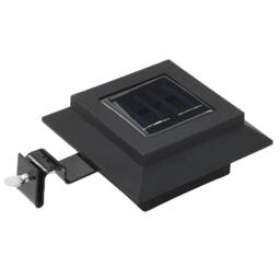 Berkfield Home Outdoor Solar Lamps 12 pcs LED Square 12 cm Black - thumbnail 3