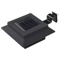 Berkfield Home Outdoor Solar Lamps 12 pcs LED Square 12 cm Black - thumbnail 1