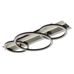 Netlighting Norberto Tripple Ring Semi Flush Ceiling Light Matt Black LED 4000K - thumbnail 6