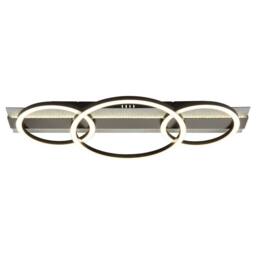 Netlighting Norberto Tripple Ring Semi Flush Ceiling Light Matt Black LED 4000K - thumbnail 4