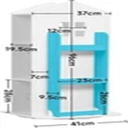 Havendro Blue 360° Rotating Kids' Children's Freestanding Bookshelf Bookcase - thumbnail 2