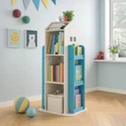 Havendro Blue 360° Rotating Kids' Children's Freestanding Bookshelf Bookcase - thumbnail 1