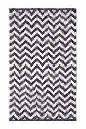 Homescapes Casablanca Handwoven Cotton Kilim Rug in Dark Blue - Size: 90 cm x 150 cm - thumbnail 2