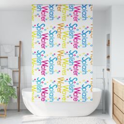 Berkfield Home Shower Roller Blind 120x240 cm Fabric Width 116 cm in Black - thumbnail 2