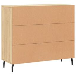 Berkfield Home Sideboard Sonoma Oak 90x34x80 cm Engineered Wood in Light Brown - Size: 90 x 34 x 80 cm - thumbnail 8