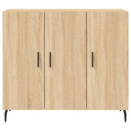 Berkfield Home Sideboard Sonoma Oak 90x34x80 cm Engineered Wood in Light Brown - Size: 90 x 34 x 80 cm - thumbnail 6