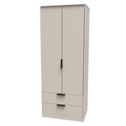 Ready Assembled 2 U Fuji 2 Door 2 Drawer Wardrobe (Ready Assembled) in Taupe - thumbnail 3