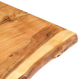 Berkfield Home Table Top Solid Acacia Wood 118x(50-60)x3.8 cm in Brown - thumbnail 1