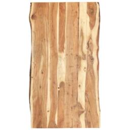 Berkfield Home Table Top Solid Acacia Wood 118x(50-60)x3.8 cm in Brown - thumbnail 2