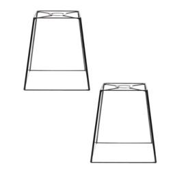ValueLights Susie Pair of Glass Pendant Lantern Case Easy Fit Lamp Shade with LED Bulbs in Black - thumbnail 2