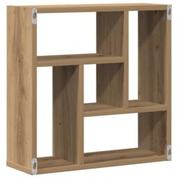 Berkfield Home Wall Shelf Artisan Oak 45x16x45 cm Engineered Wood in Brown - Size: 45 x 16 x 45 cm - thumbnail 6