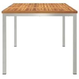 Berkfield Home Outdoor Dining Table 150x90x75 cm Solid Wood Acacia in Brown - Size: 150 x 90 x 75 cm - thumbnail 6