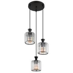 Netlighting Jordana Cluster Pendant Ceiling Light Matt Black 3x E27 - thumbnail 2
