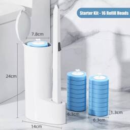 EONLION 24 pcs Disposable Toilet Brush in Blue - thumbnail 2