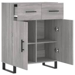 Berkfield Home Sideboard Grey Sonoma 69.5x34x90 cm Engineered Wood - thumbnail 5