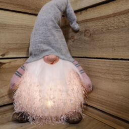 Samuel Alexander Premier 30cm Christmas Male Gonk with LED Light - Grey Hat - thumbnail 3