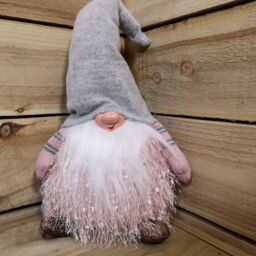 Samuel Alexander Premier 30cm Christmas Male Gonk with LED Light - Grey Hat