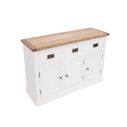 Cabinet Bits Cosenza Off-White 3 Drawer 3 Door Sideboard Brass Drop Handle - thumbnail 4