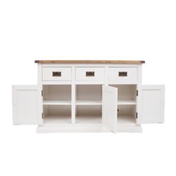 Cabinet Bits Cosenza Off-White 3 Drawer 3 Door Sideboard Brass Drop Handle - thumbnail 5