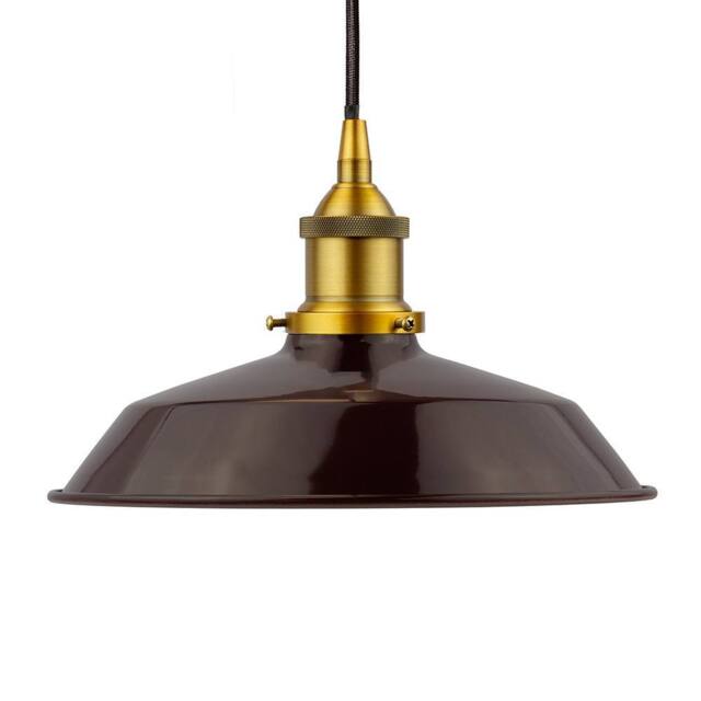 SE Home Burgundy Red Small Trinity Metal Pendant Light - Antique Gold - image 1