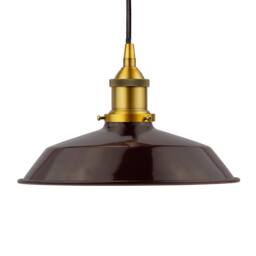 SE Home Burgundy Red Small Trinity Metal Pendant Light - Antique Gold - thumbnail 1