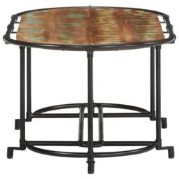 Berkfield Home Coffee Table 110x55x40 cm Solid Wood Reclaimed in Brown - Size: 110 x 55 x 40 cm - thumbnail 5