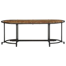 Berkfield Home Coffee Table 110x55x40 cm Solid Wood Reclaimed in Brown - Size: 110 x 55 x 40 cm - thumbnail 4