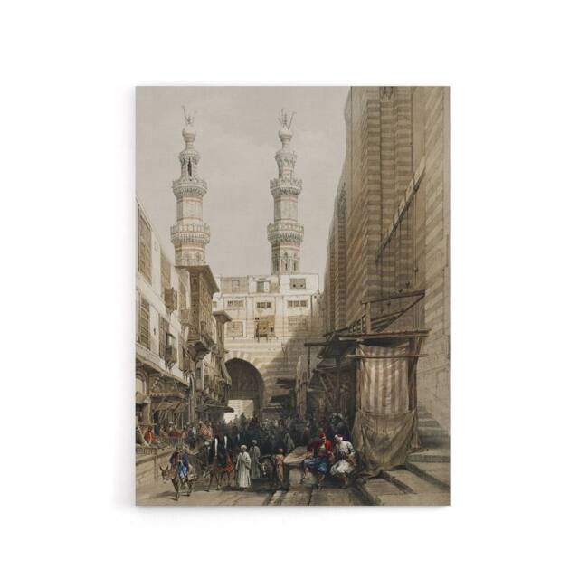 "Artery8 Metwally Minarets & Grand Entrance Roberts Canvas Wall Art in Brown - Size: W18"" x H24""" - image 1
