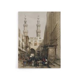 "Artery8 Metwally Minarets & Grand Entrance Roberts Canvas Wall Art in Brown - Size: W18"" x H24""" - thumbnail 1