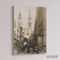 "Artery8 Metwally Minarets & Grand Entrance Roberts Canvas Wall Art in Brown - Size: W18"" x H24""" - thumbnail 2