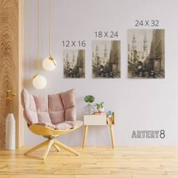 "Artery8 Metwally Minarets & Grand Entrance Roberts Canvas Wall Art in Brown - Size: W18"" x H24""" - thumbnail 4
