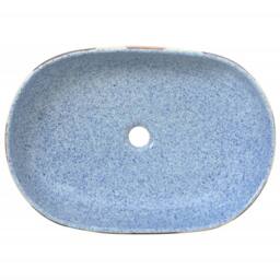 Berkfield Home Durable Countertop Basin Multicolour Oval 59x40x14 cm Ceramic - Size: 59 x 40 x 14 cm - thumbnail 6