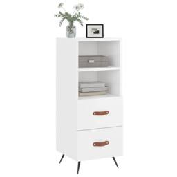 Berkfield Home Sideboard High Gloss White 34.5x34x90 cm Engineered Wood