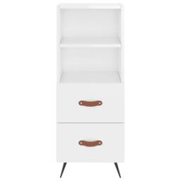 Berkfield Home Sideboard High Gloss White 34.5x34x90 cm Engineered Wood - thumbnail 6