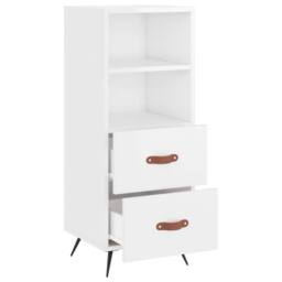 Berkfield Home Sideboard High Gloss White 34.5x34x90 cm Engineered Wood - thumbnail 5