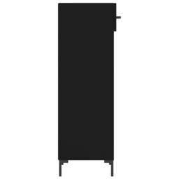 Berkfield Home Shoe Cabinet Black 30x35x105 cm Engineered Wood - Size: 30 x 35 x 105 cm - thumbnail 7