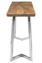 Orsina Versatile Design Console Table, Multi Pupose Functional Console Table For Hallway, Durable Sofa Table in Silver - thumbnail 4