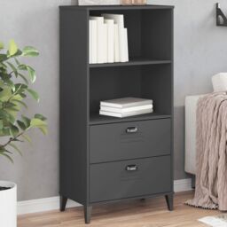Berkfield Home Bookcase VIKEN Anthracite Grey 60x35x123 cm Engineered Wood - Size: 60 x 35 x 123 cm - thumbnail 1