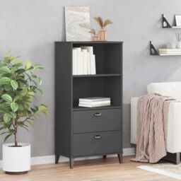 Berkfield Home Bookcase VIKEN Anthracite Grey 60x35x123 cm Engineered Wood - Size: 60 x 35 x 123 cm - thumbnail 3