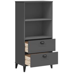 Berkfield Home Bookcase VIKEN Anthracite Grey 60x35x123 cm Engineered Wood - Size: 60 x 35 x 123 cm - thumbnail 5