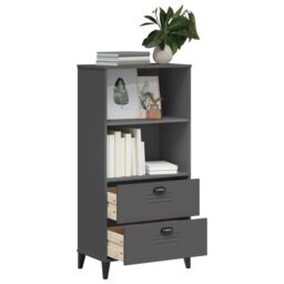 Berkfield Home Bookcase VIKEN Anthracite Grey 60x35x123 cm Engineered Wood - Size: 60 x 35 x 123 cm - thumbnail 4